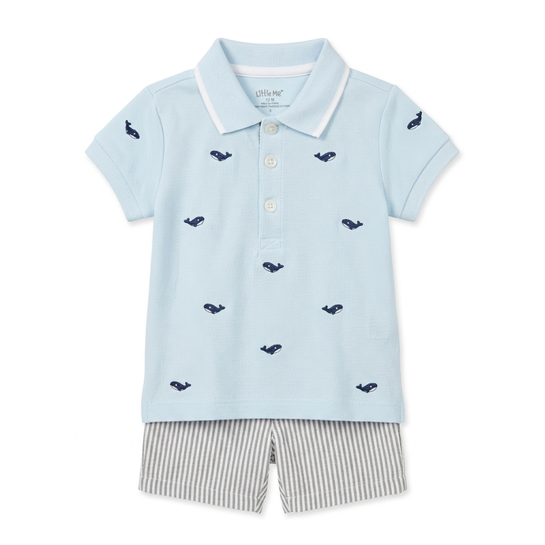 Conjunto camiseta polo y short| 12 meses