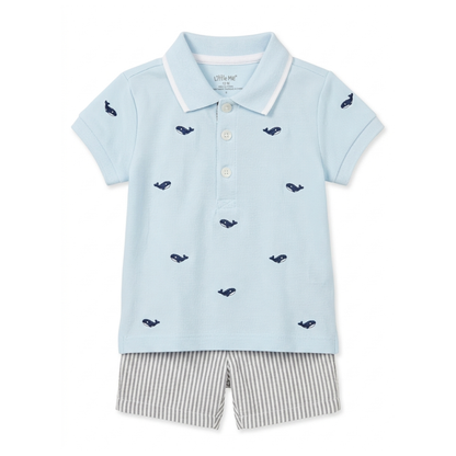 Conjunto camiseta polo y short| 12 meses