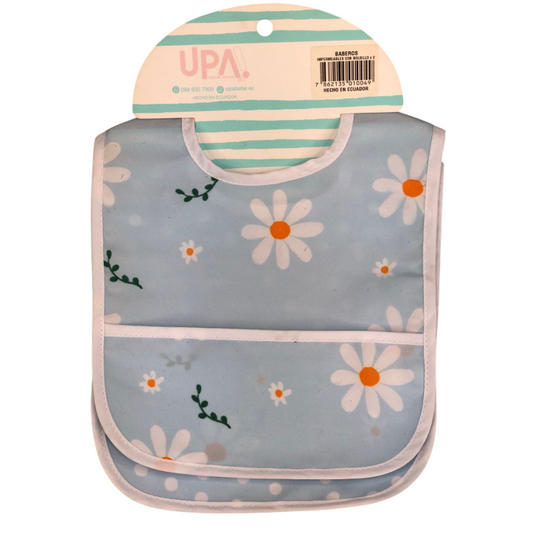 Baberos impermeables con bolsillo x2