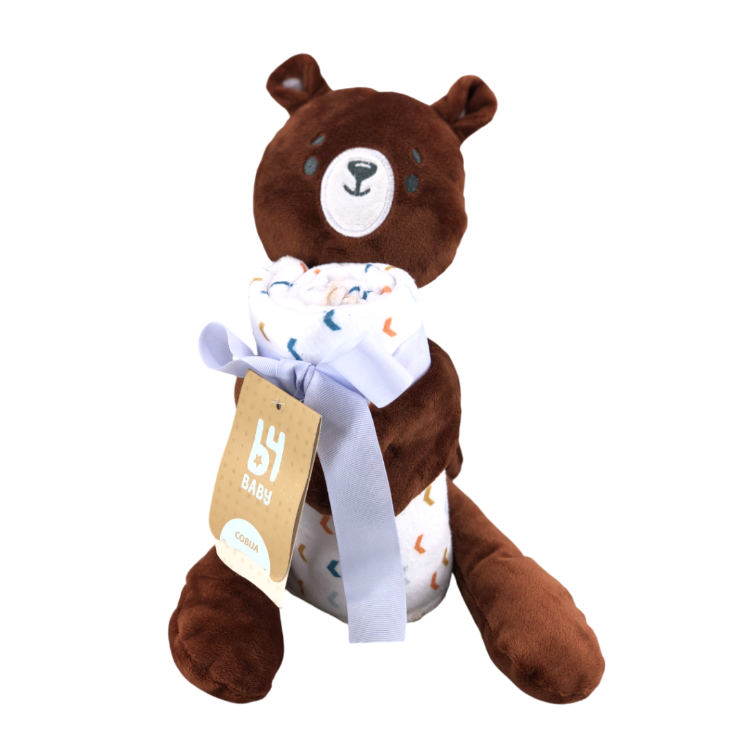 Cobija con osito de peluche