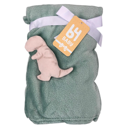 Cobija Con Diseño Dinosaurio B4 Baby |Verde
