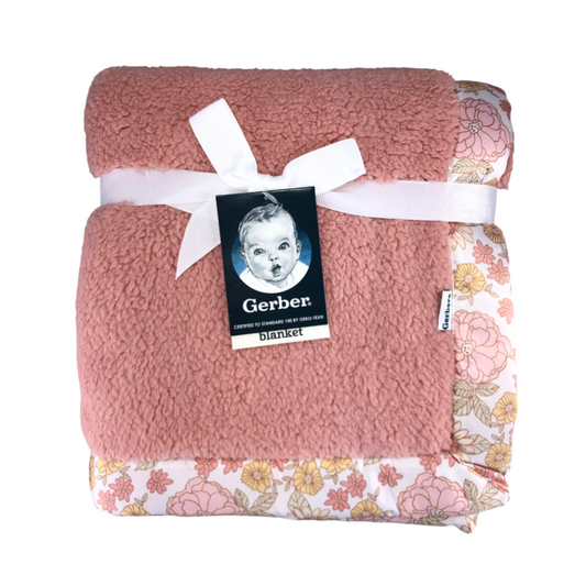 Cobija Plush Gerber | Rosada Con Flores