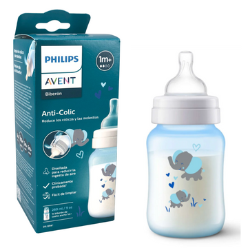 Biberón Avent 9oz diseño de animalitos