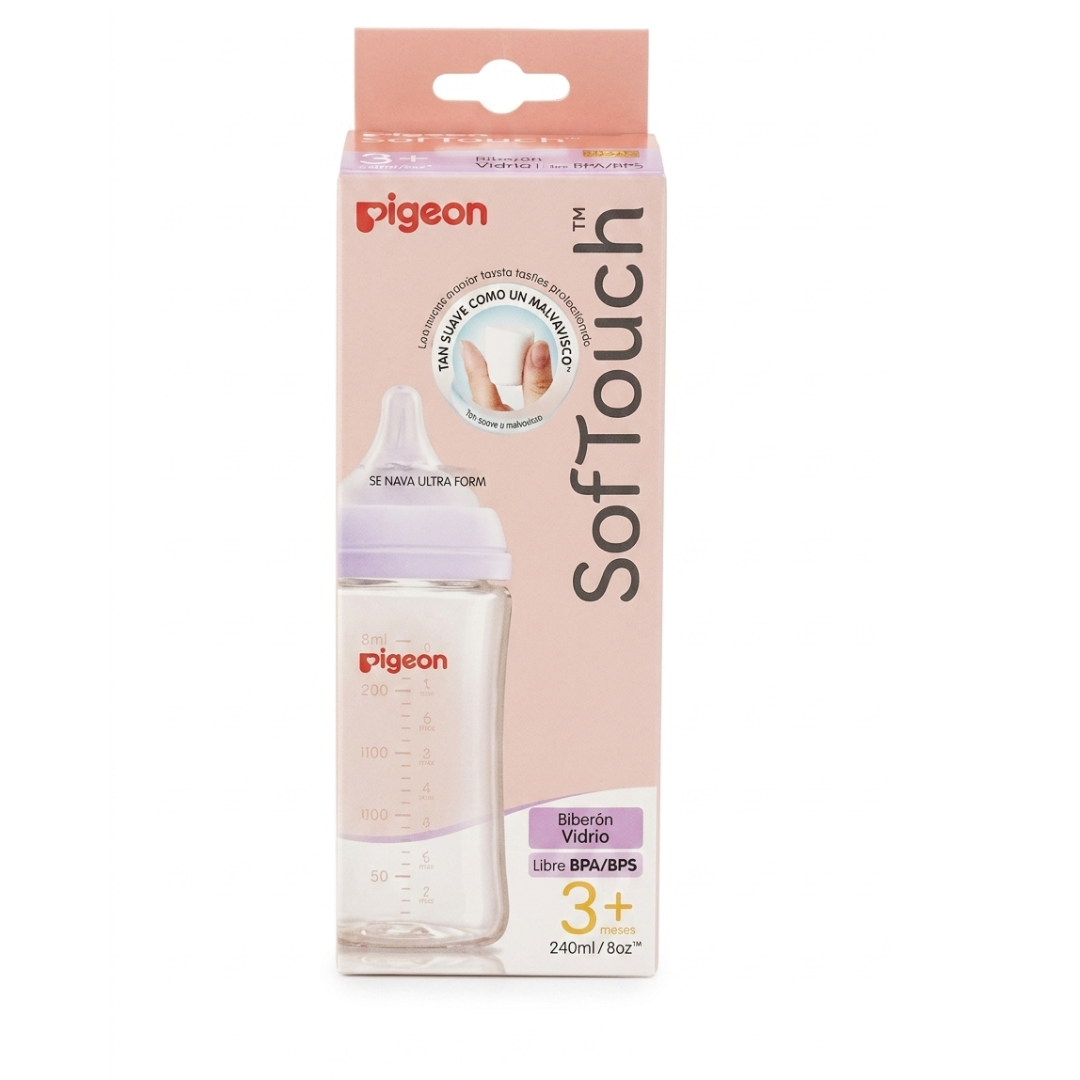 Biberón Pigeon Soft Touch | Vidrio 8 onzas