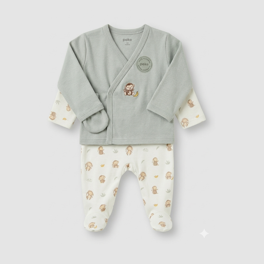 Set de algodón 4 piezas | 3 a 6 meses