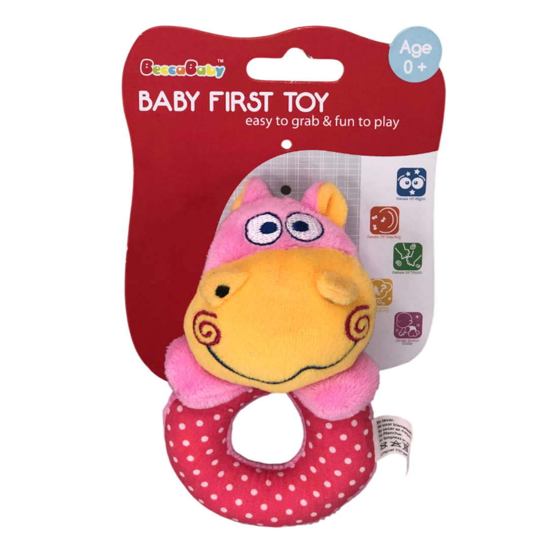 Peluche sonajero hipopótamo