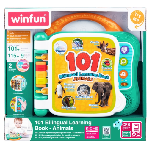 Libro de aprendizaje bilingüe 101 - animales