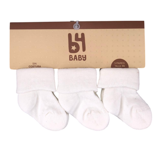 Set Medias x3 | Blanco B4 Baby