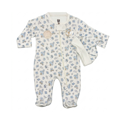 Set pijama y gorro algodón RN