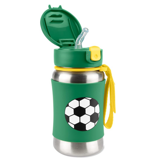 Botella de acero con sorbete