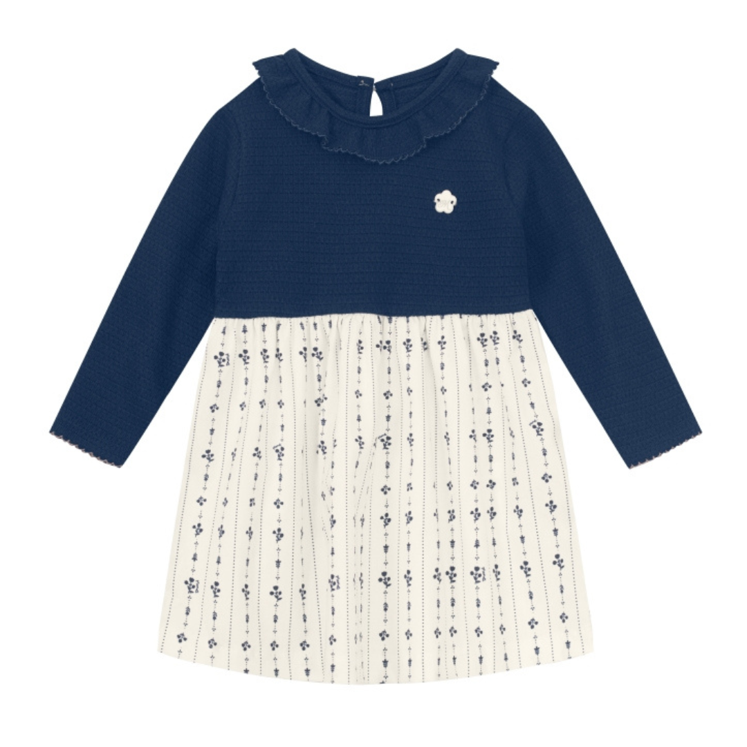 Vestido para niña, azul marino