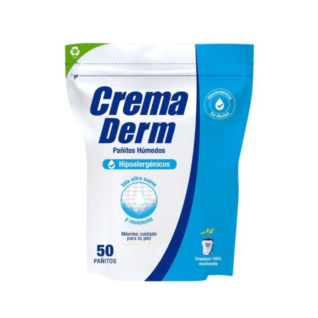 Pañitos húmedos x50 Crema Derm