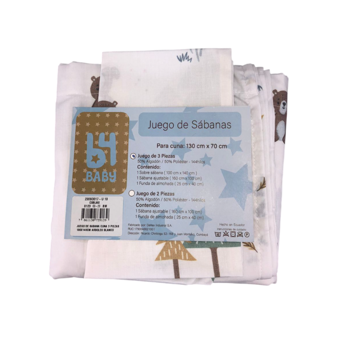 Juego de sábanas árboles 3 piezas