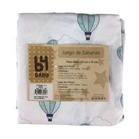 Juego De Sábanas 2 Piezas | Globos B4 Baby