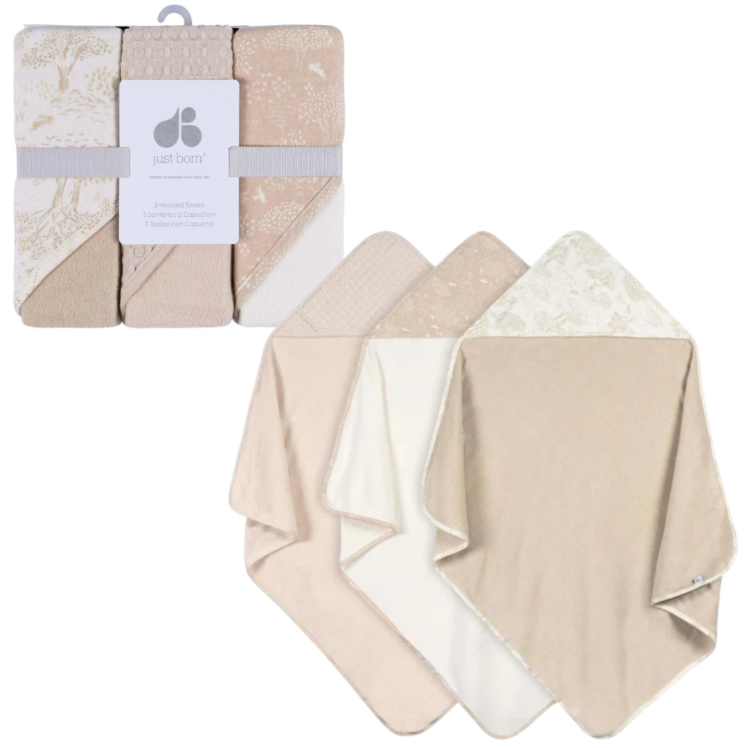 Set de 3 toallas con capucha