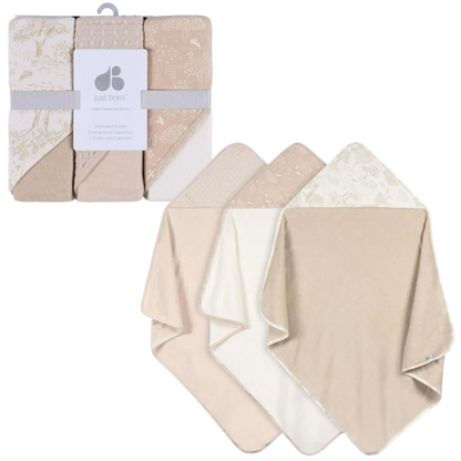 Set de 3 toallas con capucha