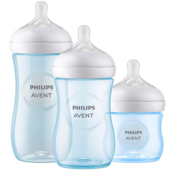 Set De Tres Biberones Natural Response | Azul Avent