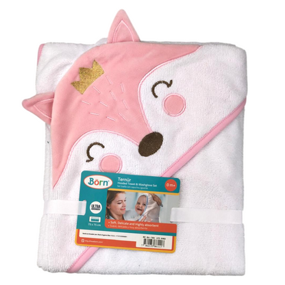 Toalla con capucha y guante