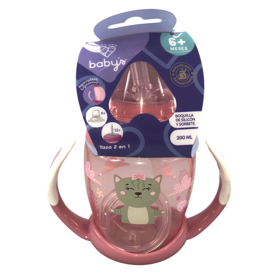 Vaso 200ml de transición 2 en 1