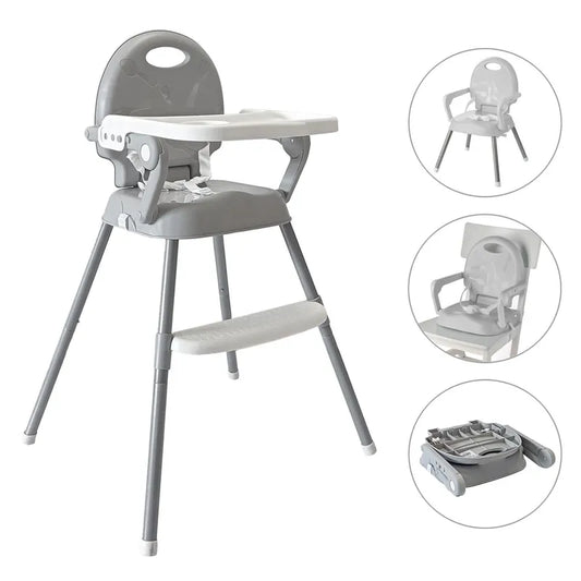 Silla De Comer Spoony 3 En 1 | Gris Kikkaboo