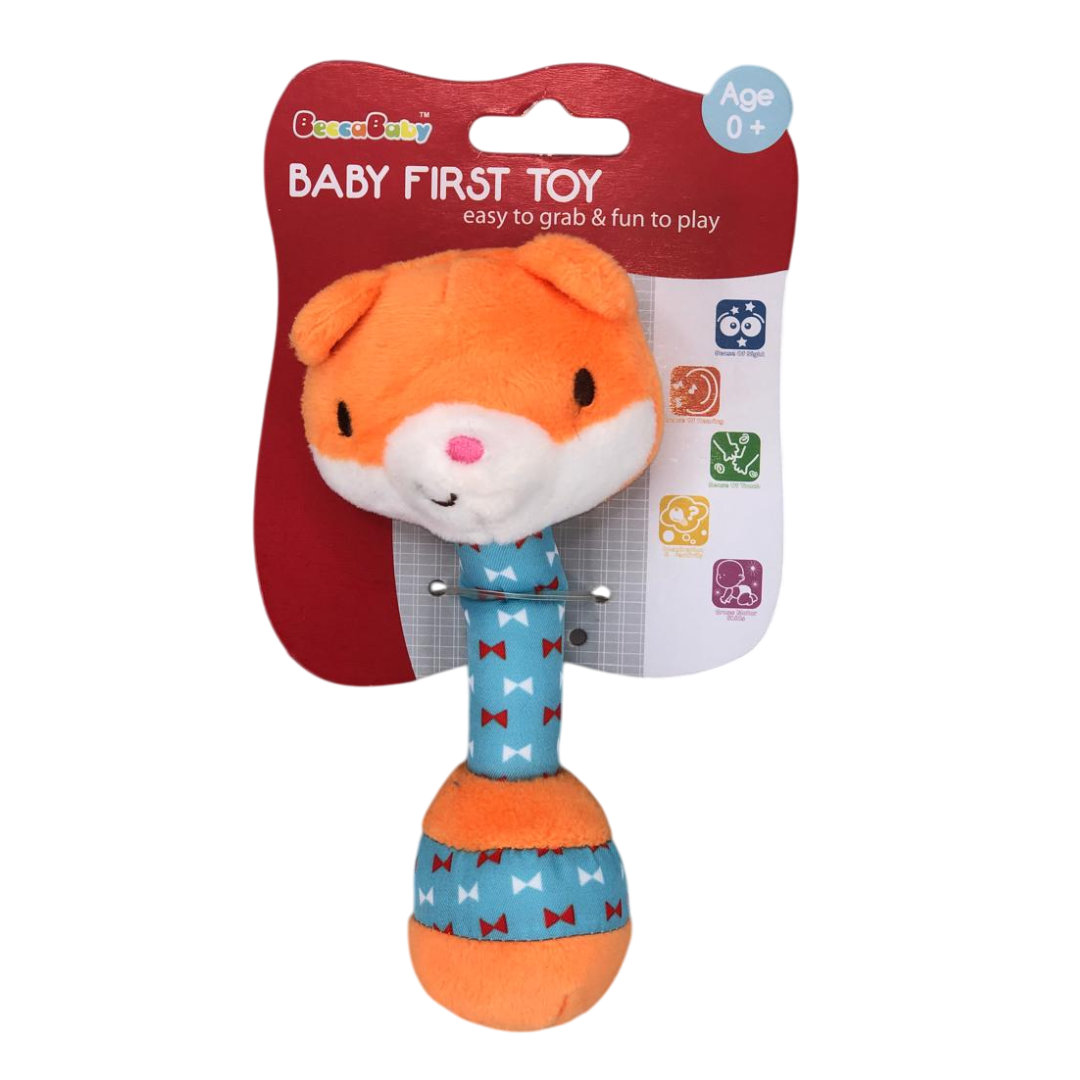 Sonajero de peluche zorro