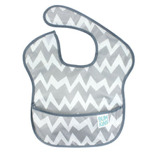 Babero Gris Chevron 6-24M