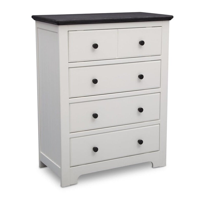 Comoda 4 Gavetas Blanco Y Marron