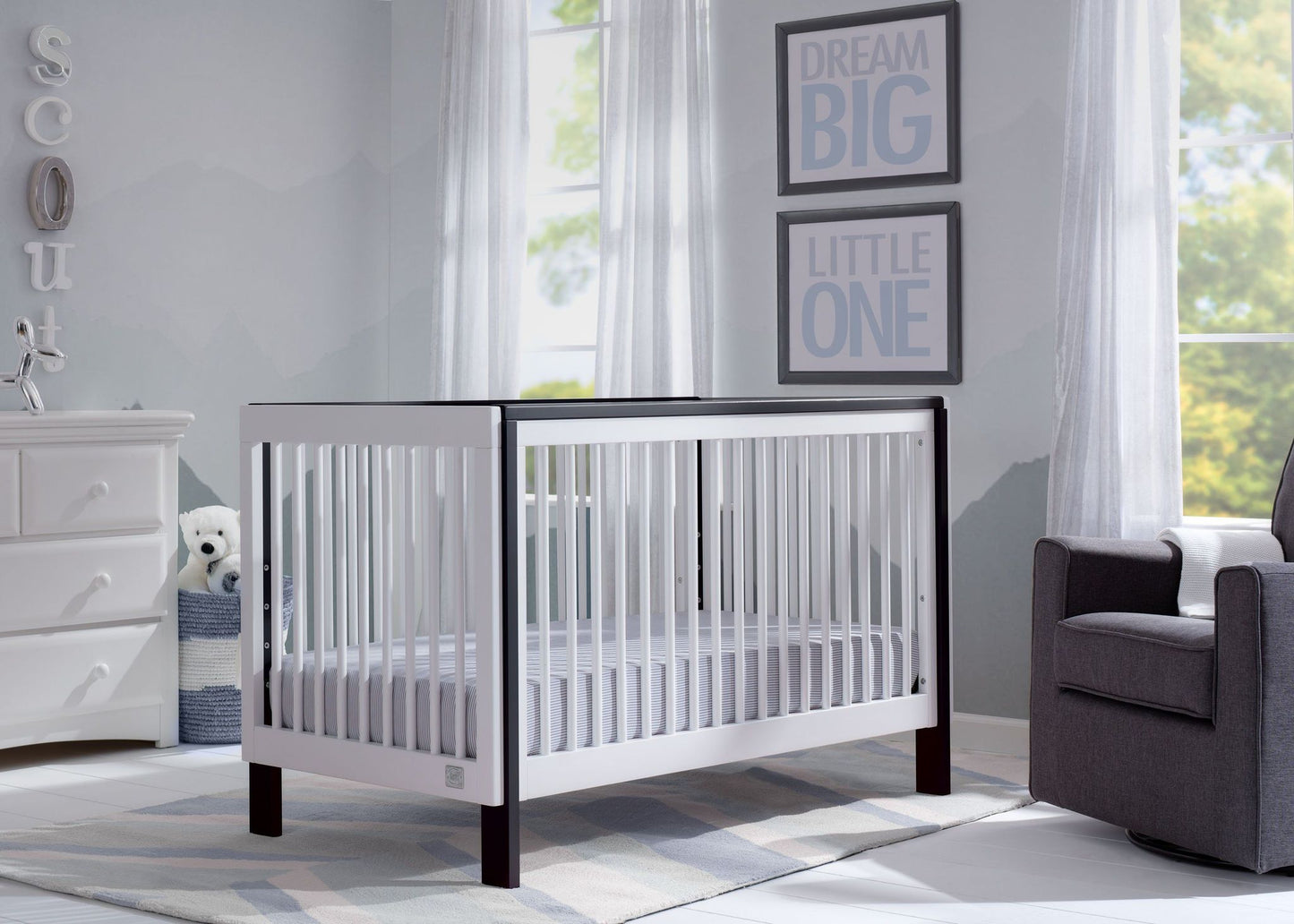 Cuna Fremont 3 En 1 Blanca Con Ebony