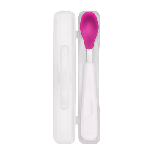 Cuchara Rosada Con Estuche