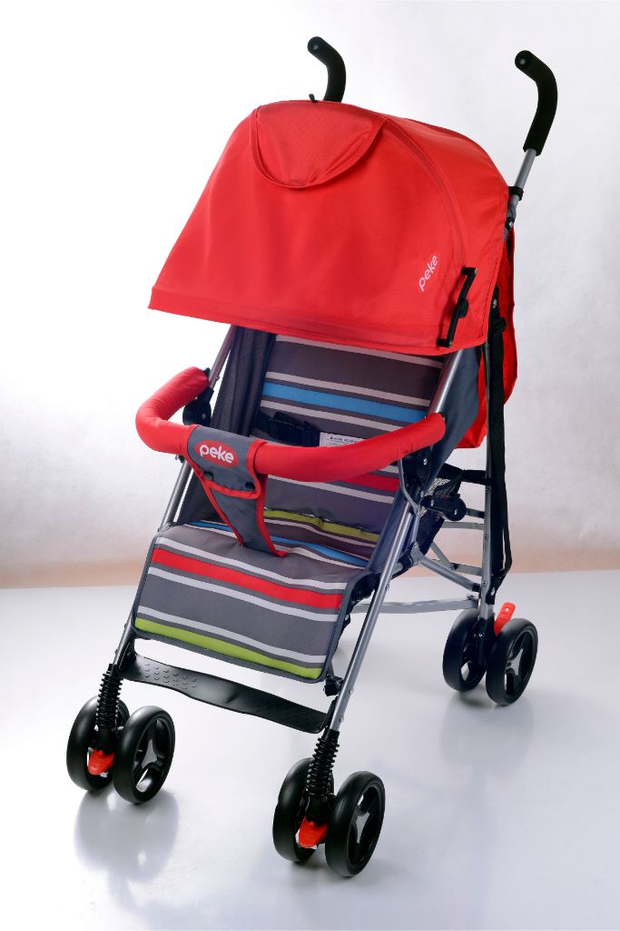 Peke Coche Sombrilla Rojo