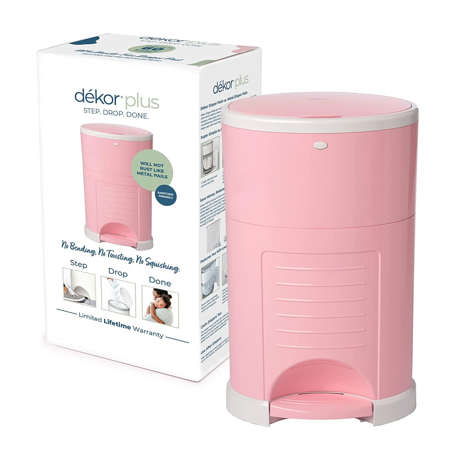 Basurero Plus Rosado Dékor