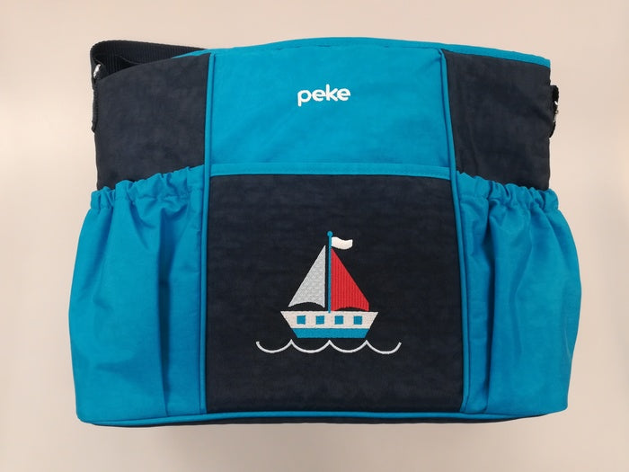 Pañalera Azul  Barco Peke